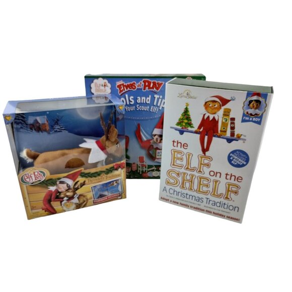 Elf on the Shelf Christmas Bundle Includes Elves at Play and Reindeer Pet New - Picture 1 of 10